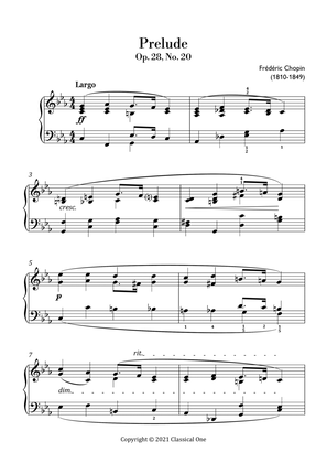 Chopin - Prelude Op.28,No.20 (easy piano arrangement)