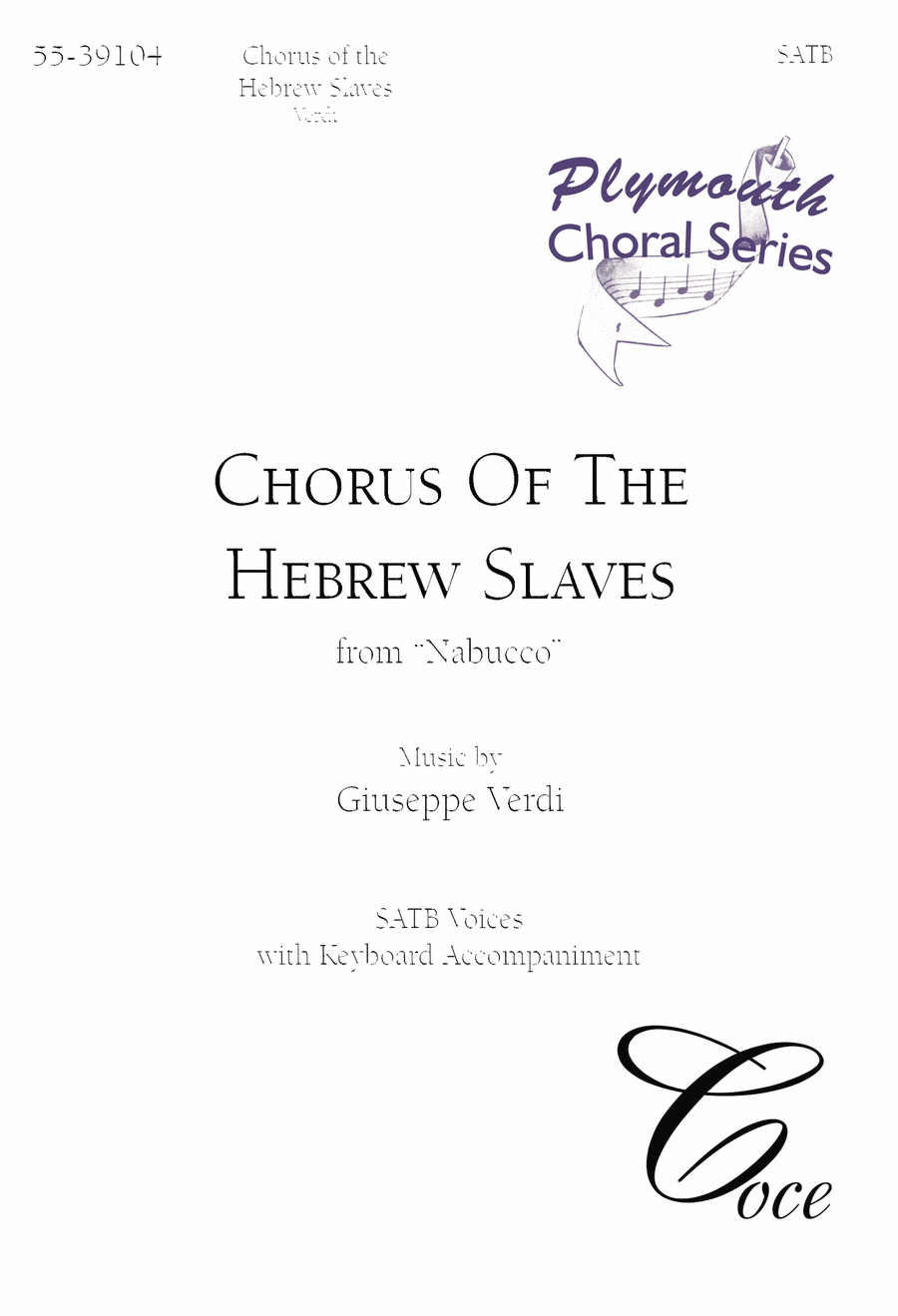 Chorus Of The Hebrew Slaves 4-Part scores gallery preview page 1