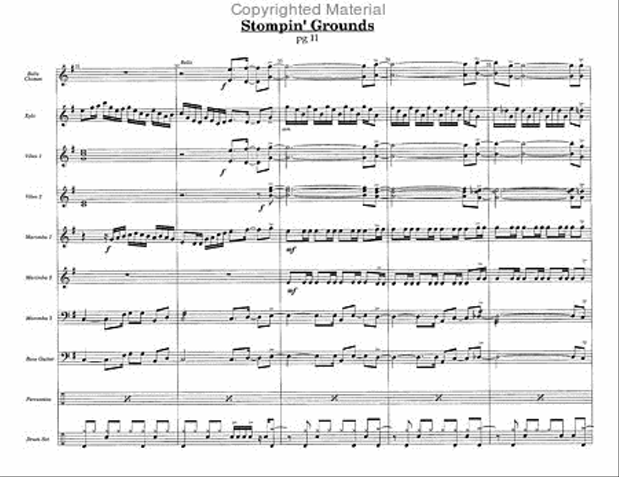 Stompin' Grounds Stompin' Grounds Percussion Ensemble scores gallery preview page 4