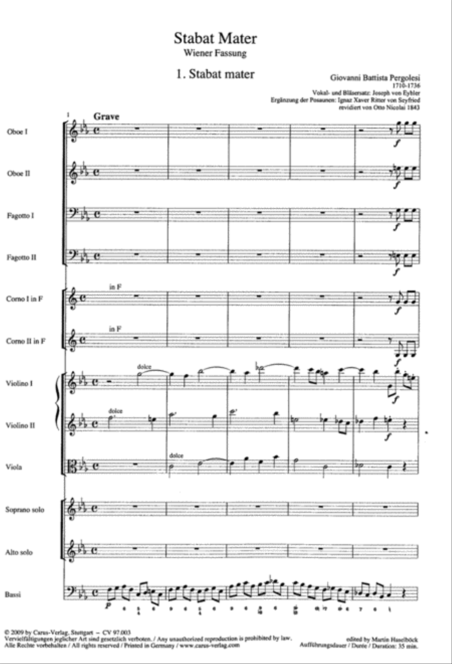 Stabat mater 4-Part scores gallery preview page 1