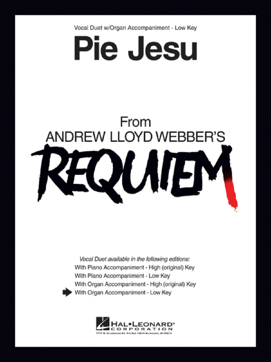 Pie Jesu (from Requiem) Organ Accompaniment scores gallery preview page 1