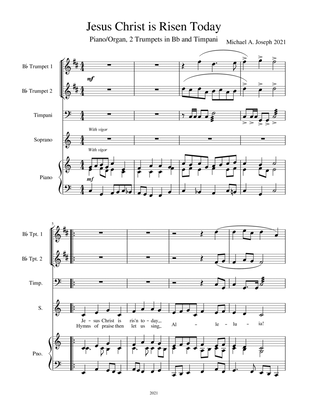 Optional Instrument Parts for SAB Jesus Christ is Risen Today arranged by Michael A. Joseph