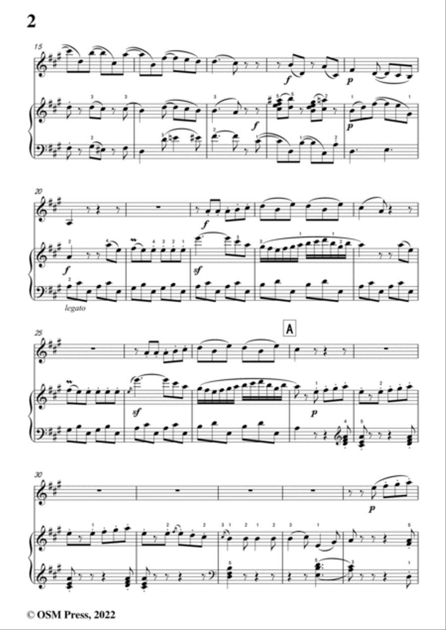 Mozart-Violin Sonata No.35,in A Major,K.526,for Violin&Piano Violin Solo scores gallery preview page 4