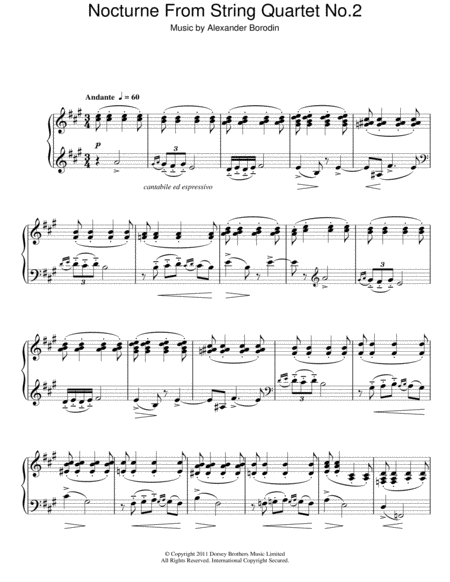 Nocturne From String Quartet No.2
