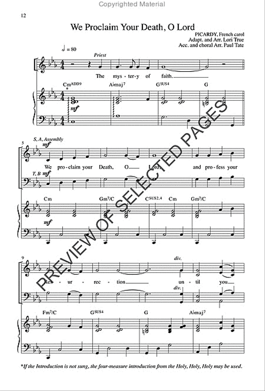 Mass of Mercy - Choral / Accompaniment edition 4-Part scores gallery preview page 9