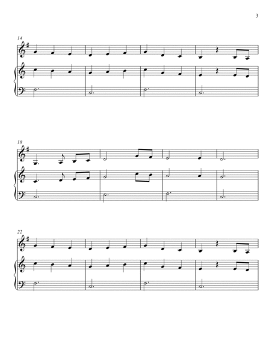 Traditional - The First Noel (French Horn and Piano) Small Ensemble scores gallery preview page 3