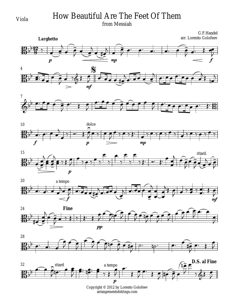 How Beautiful Are The Feet from Messiah String Quartet scores gallery preview page 3