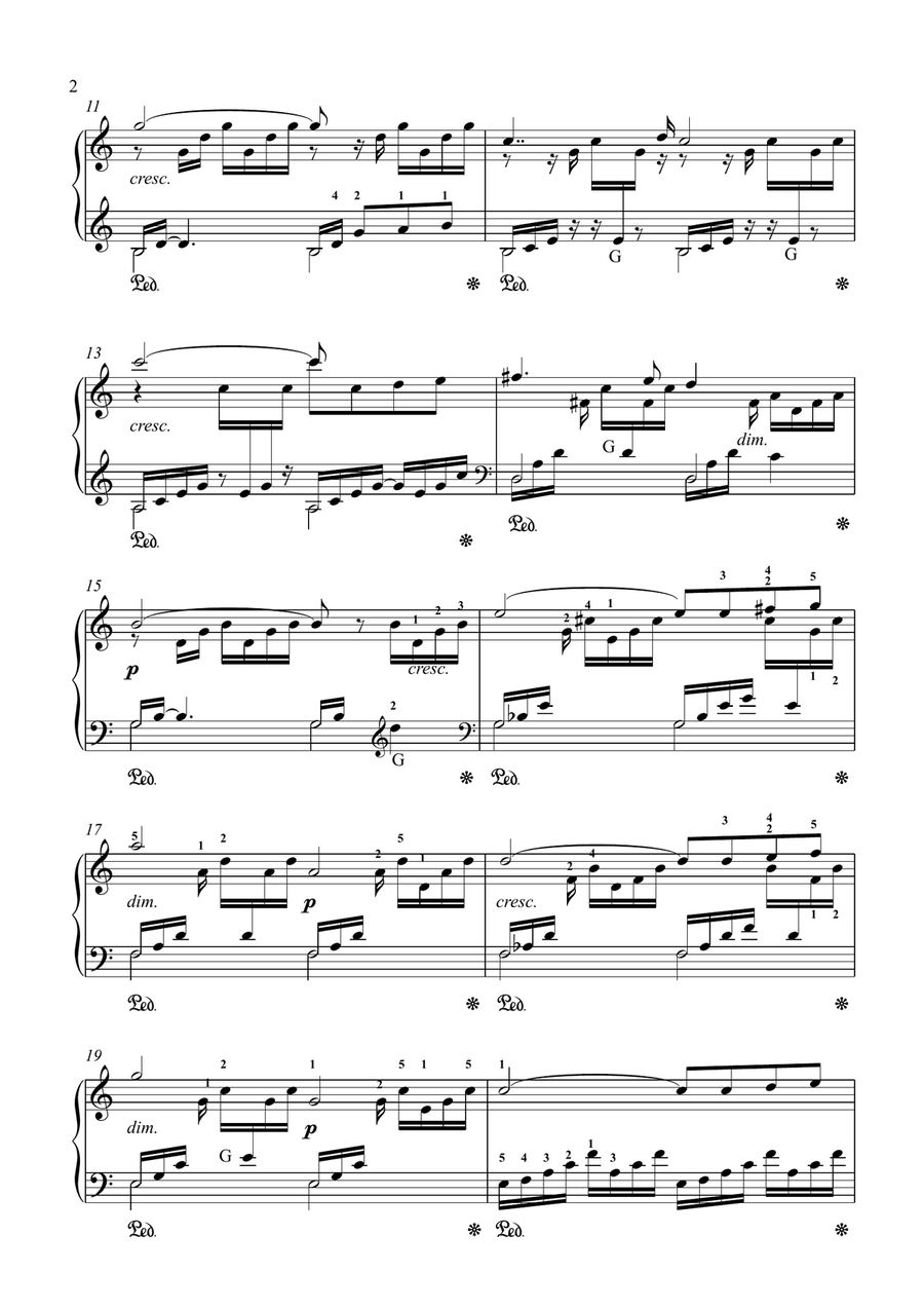 Ave Maria (Bach / Gounod) for piano Piano Solo scores gallery preview page 2