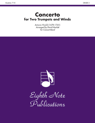 Book cover for Concerto for Two Trumpets and Winds