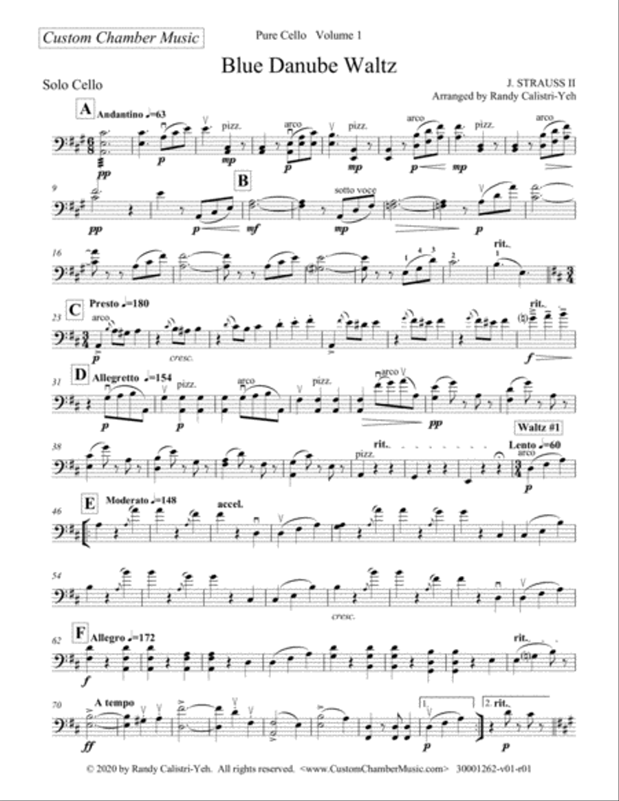 Pure Cello Volume 1: Ten Concert Pieces for Unaccompanied Cello (solo cello) Cello Solo scores gallery preview page 5