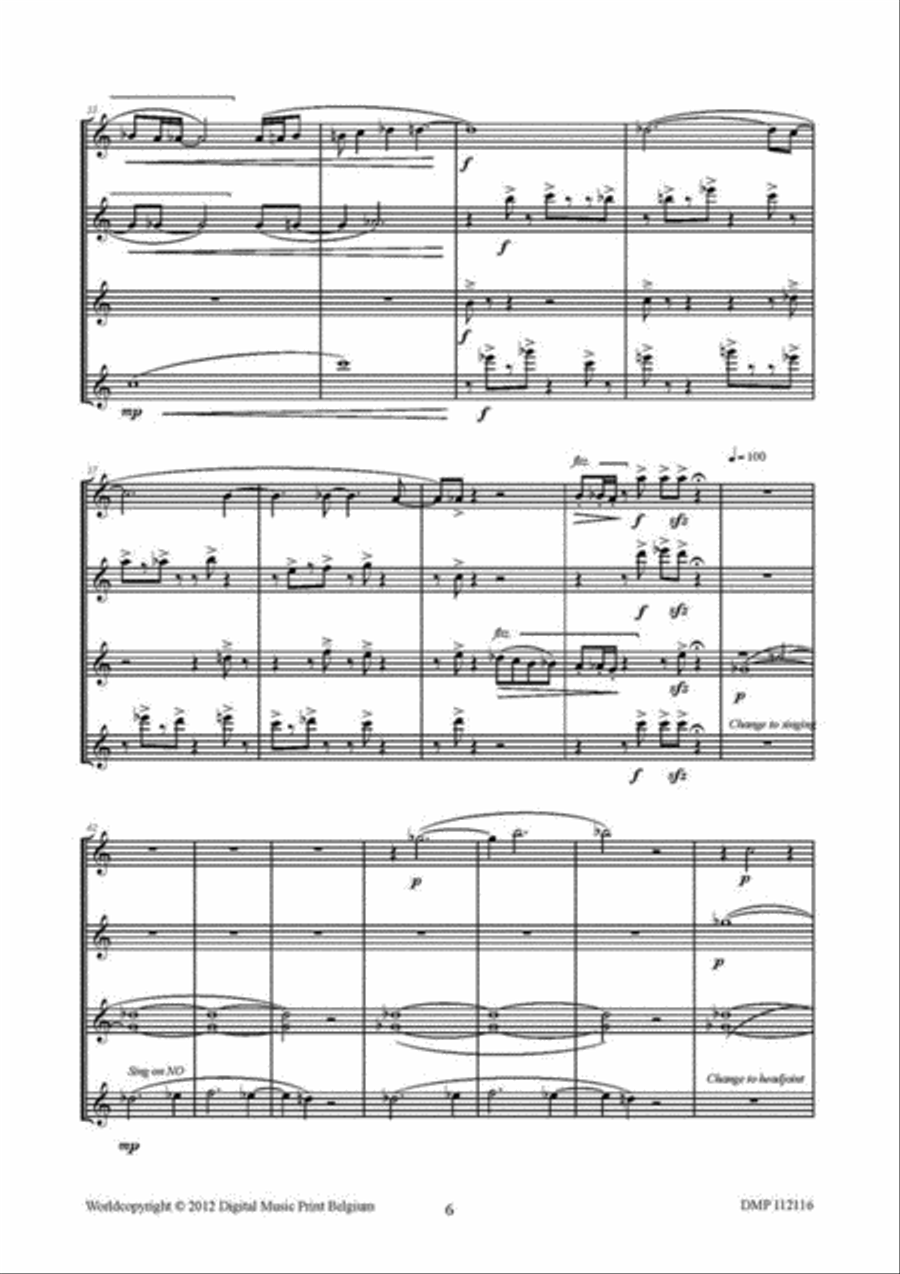 Combination Combination Flute Quartet scores gallery preview page 5