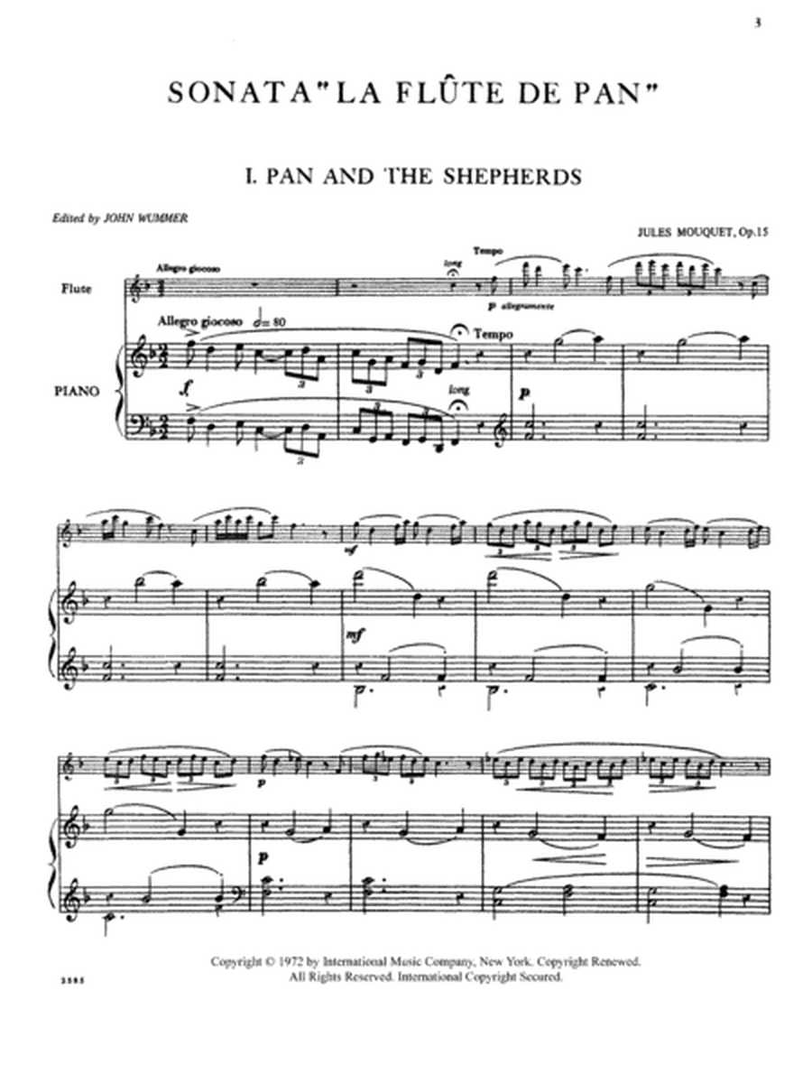 Sonata 'La Flote de Pan', Op. 15