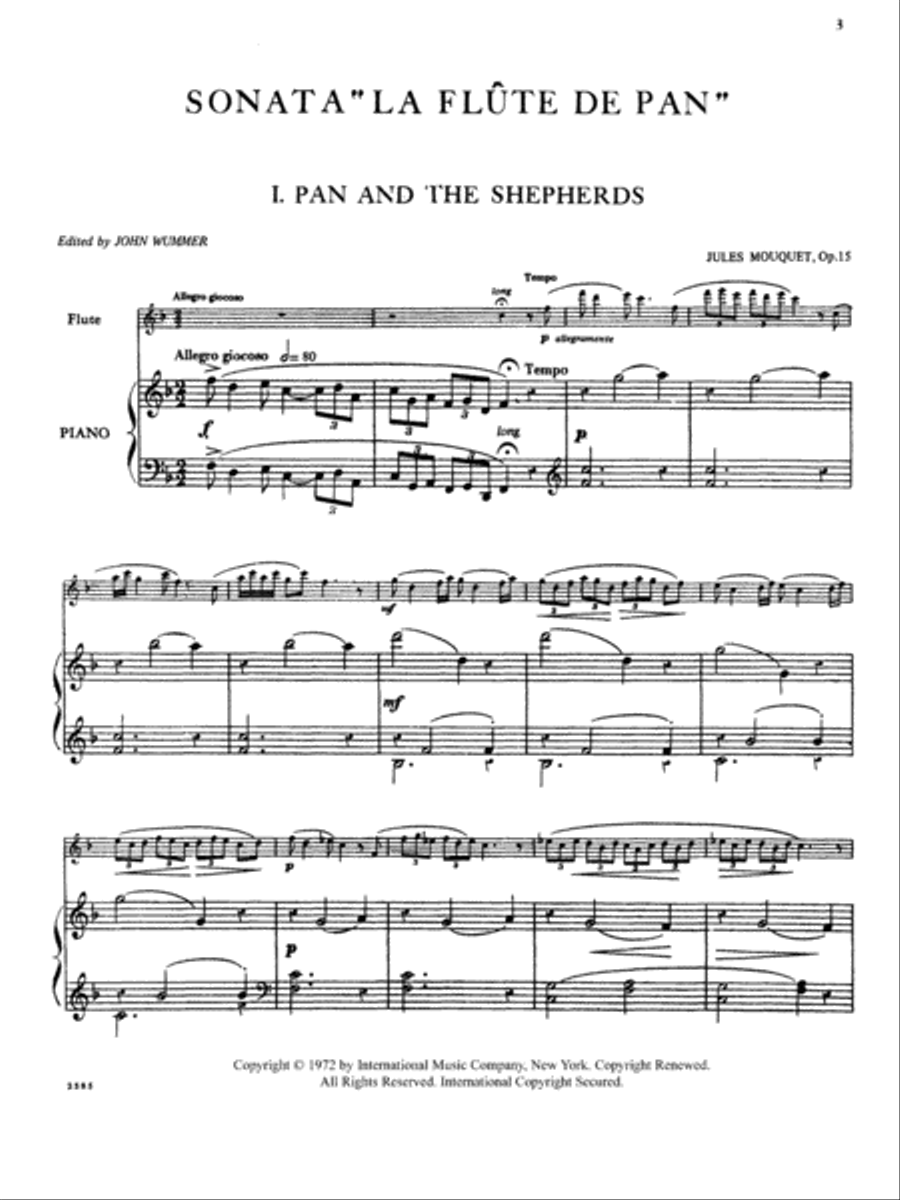 Sonata 'La Flote de Pan', Op. 15 Flute Solo scores gallery preview page 2