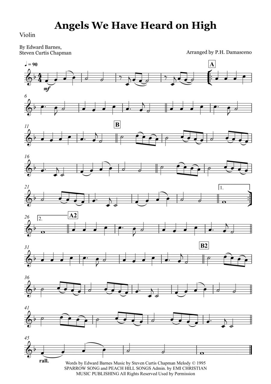 Angels We Have Heard On High Small Ensemble scores gallery preview page 1