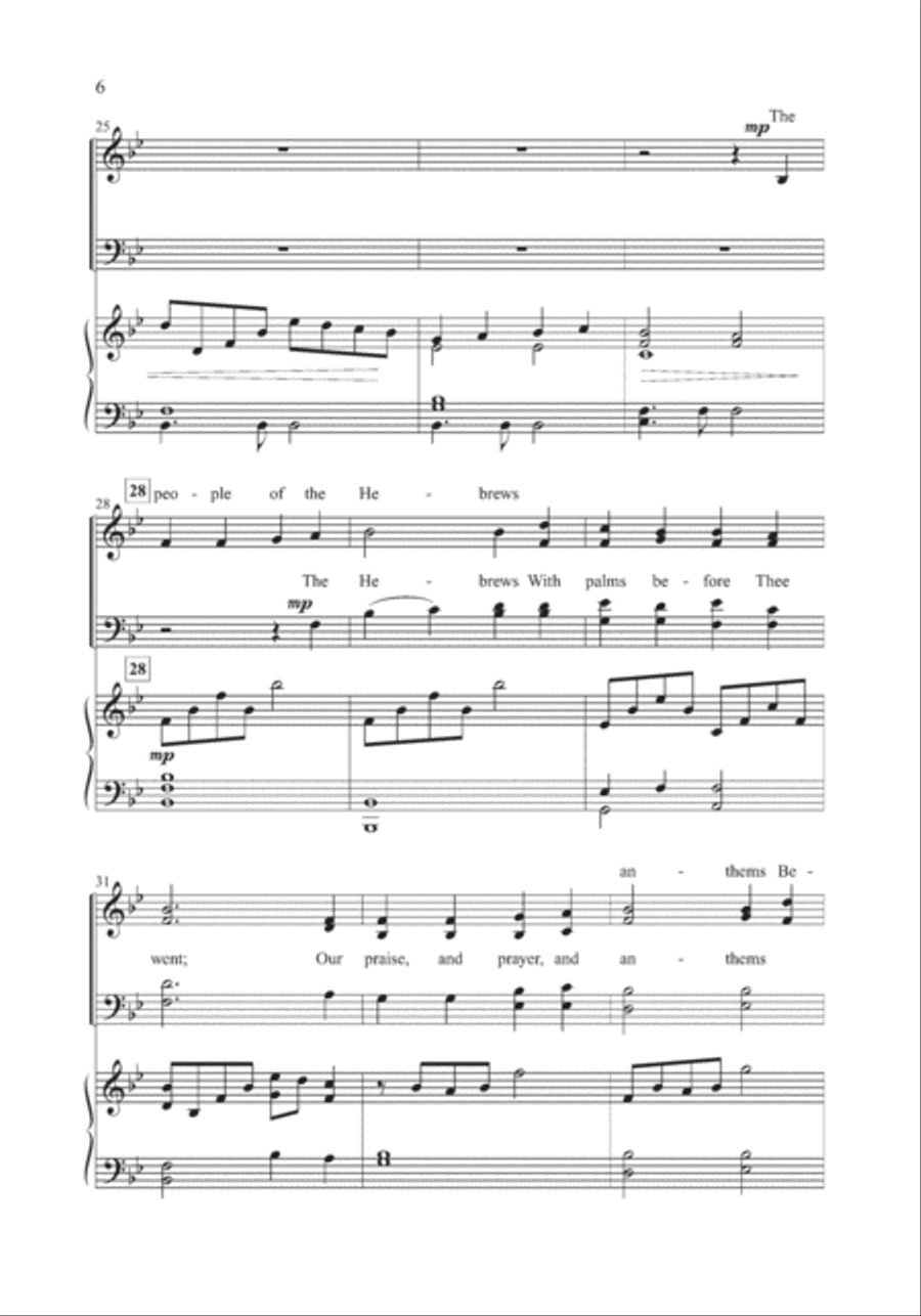 All Glory, Laud, and Honor 4-Part scores gallery preview page 5