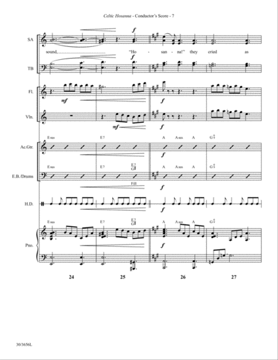 Celtic Hosanna - Instrumental Ensemble Score and Parts Choir scores gallery preview page 9