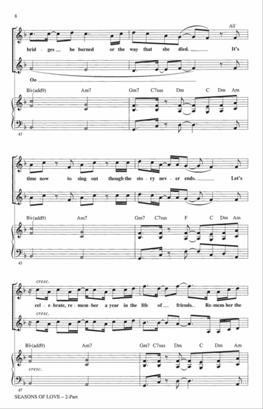 Seasons Of Love (from Rent) (arr. Roger Emerson) 2-Part scores gallery preview page 6