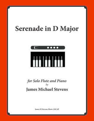 Book cover for Serenade in D Major (Solo Flute & Piano)