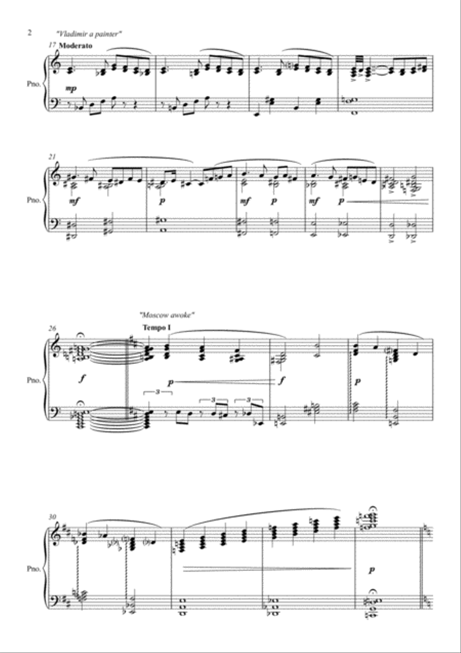 Bed and Sofa - Solo Piano Suite Piano Solo scores gallery preview page 2