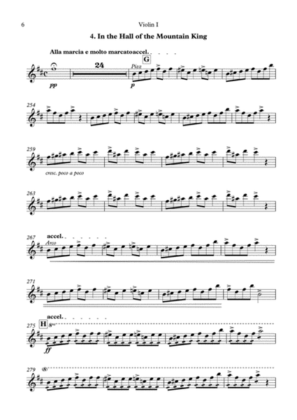 Peer Gynt Suite Nº 1 - E. Grieg - For String Quartet (Full Parts) image number null