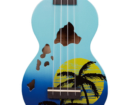 Designer Series Soprano Uke - Hawaii (Blue Burst)