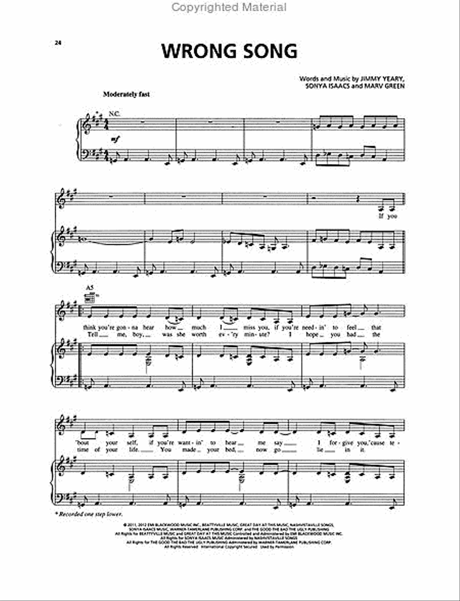 The Music of Nashville: Season 1, Volume 1 Piano, Vocal, Guitar scores gallery preview page 6