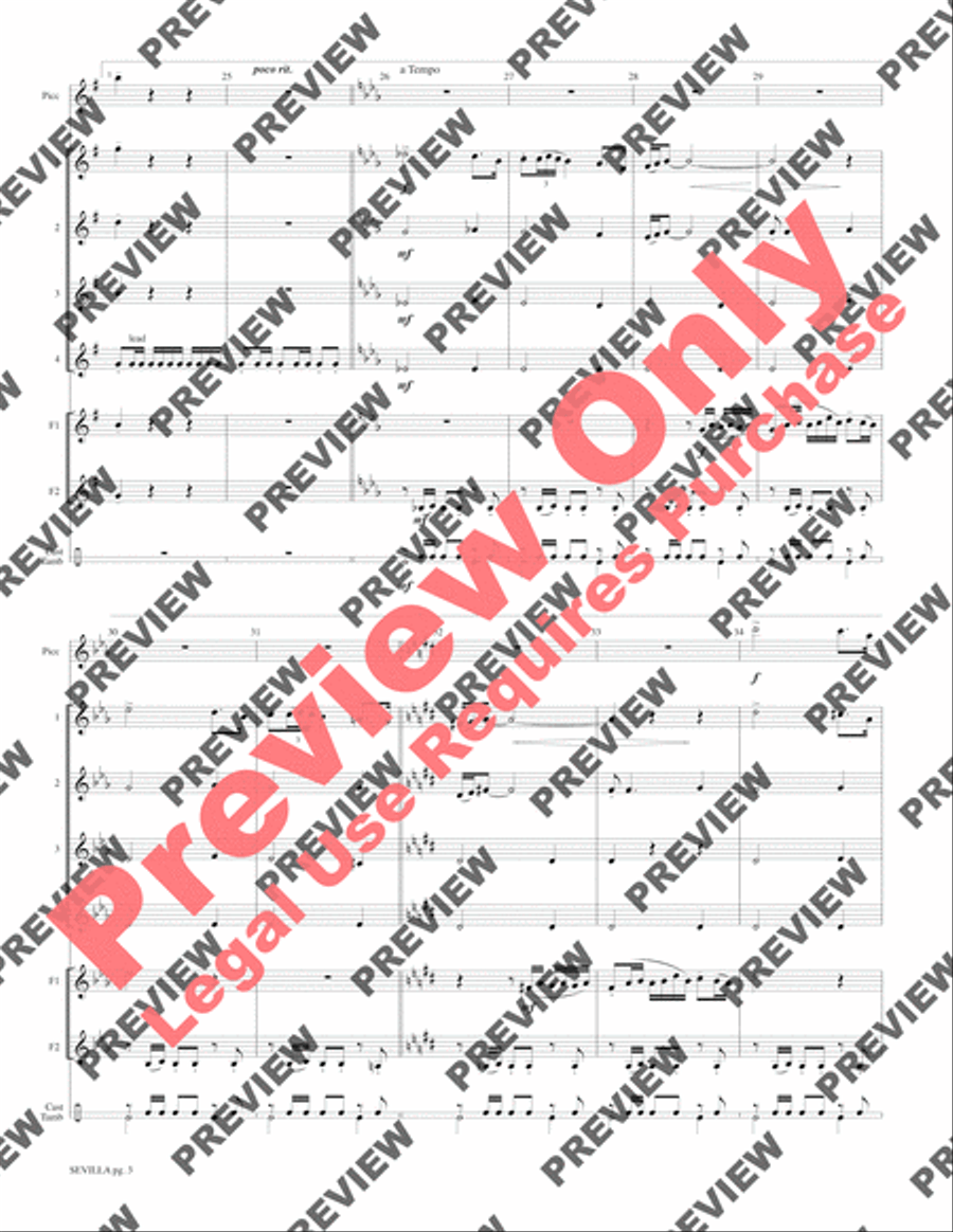 Sevilla (from Suite Espanola) Small Ensemble scores gallery preview page 5