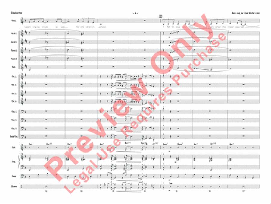 Falling in Love with Love Jazz Ensemble scores gallery preview page 21