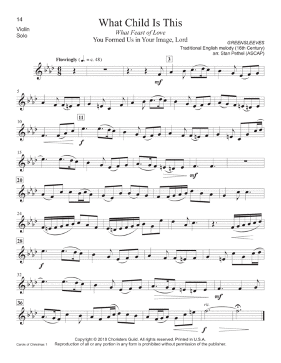 Carols of Christmas, Set 1 - Violin(s) Violin scores gallery preview page 8