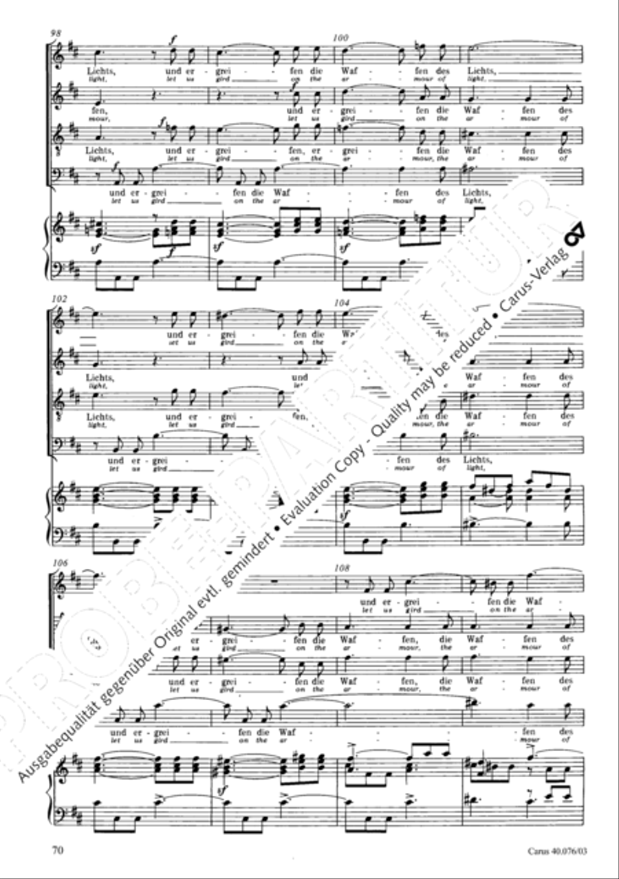 Hymn of Praise, MWV A 18 SSAATB scores gallery preview page 71