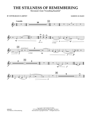 The Stillness of Remembering - Bb Contra Bass Clarinet