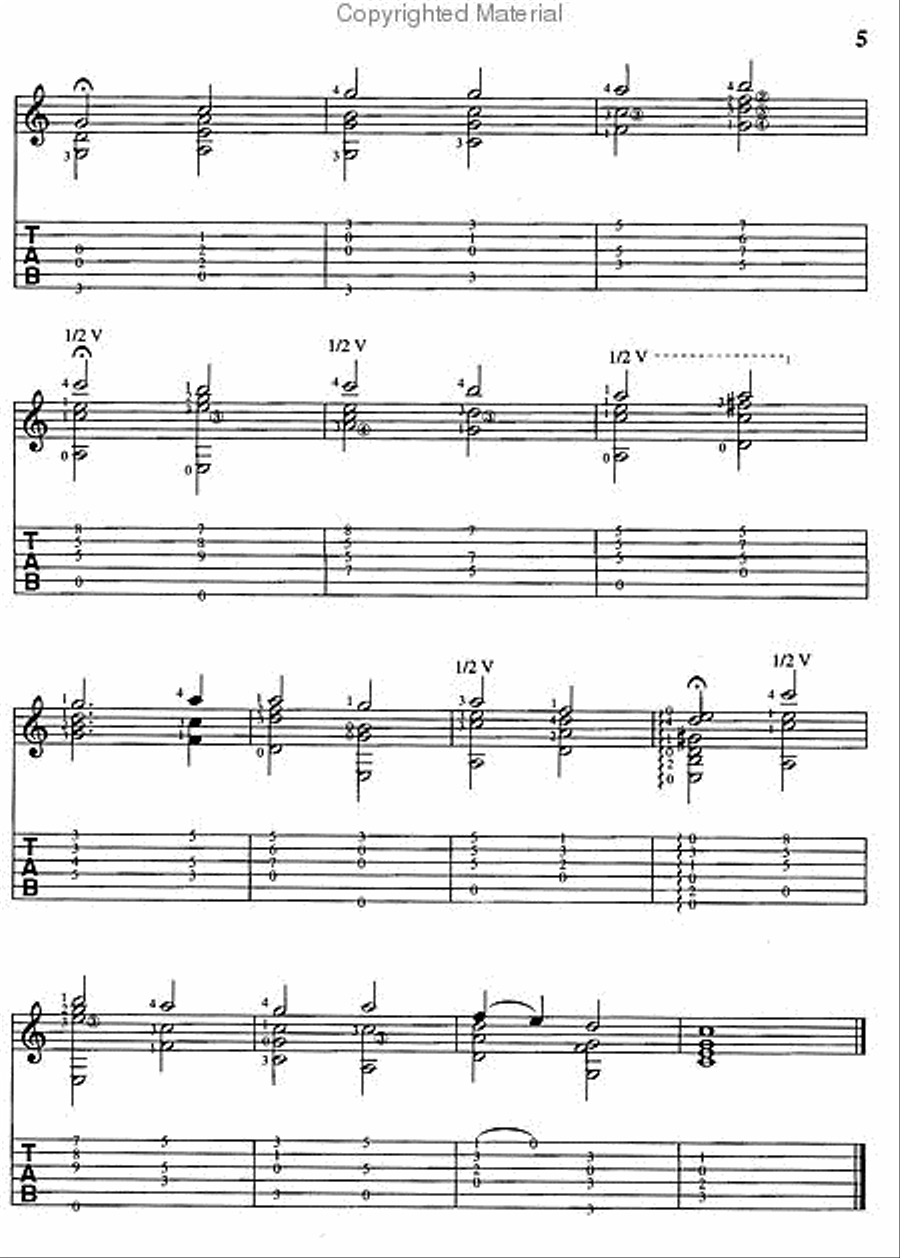 Favorite Hymns for Easy Guitar with Performance CD Guitar Tablature scores gallery preview page 3
