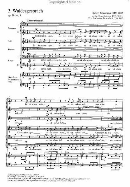 Schumann/Gottwald: Mondnacht; Waldesgesprach