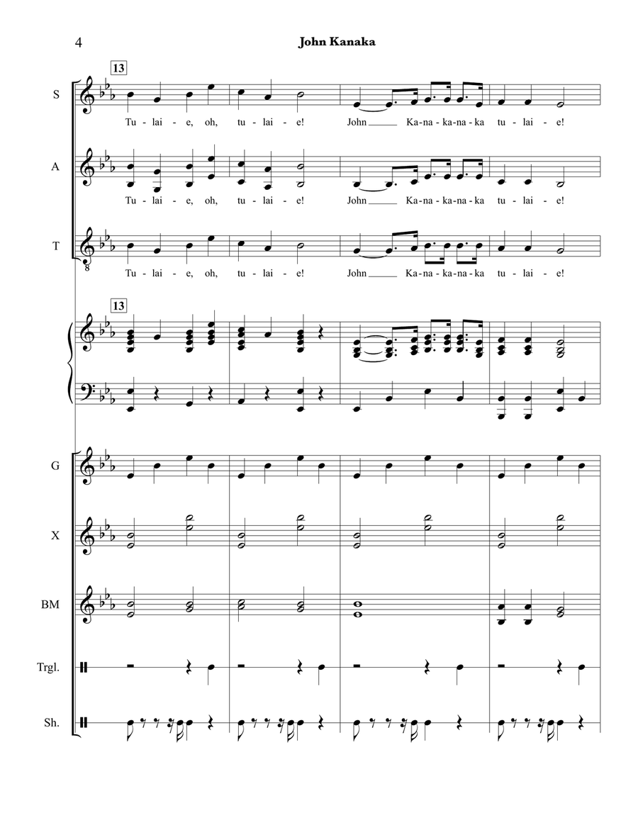 John Kanaka Piano, Vocal scores gallery preview page 4