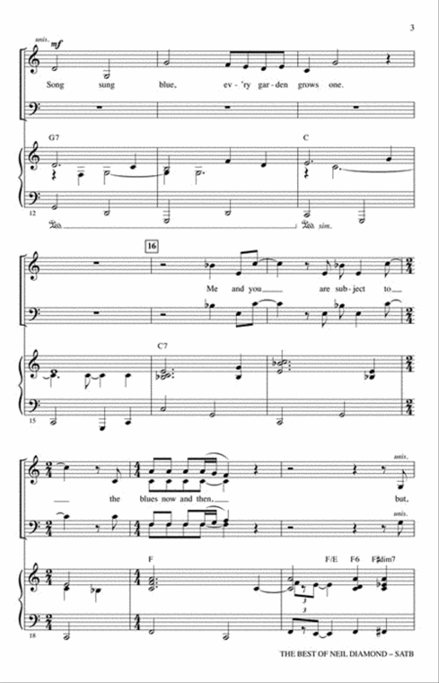 The Best of Neil Diamond 4-Part scores gallery preview page 3