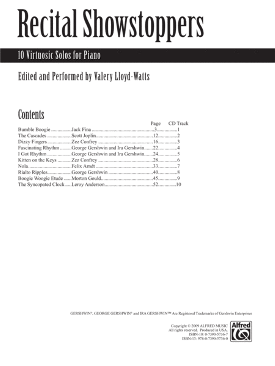 Recital Showstoppers Piano Solo scores gallery preview page 2