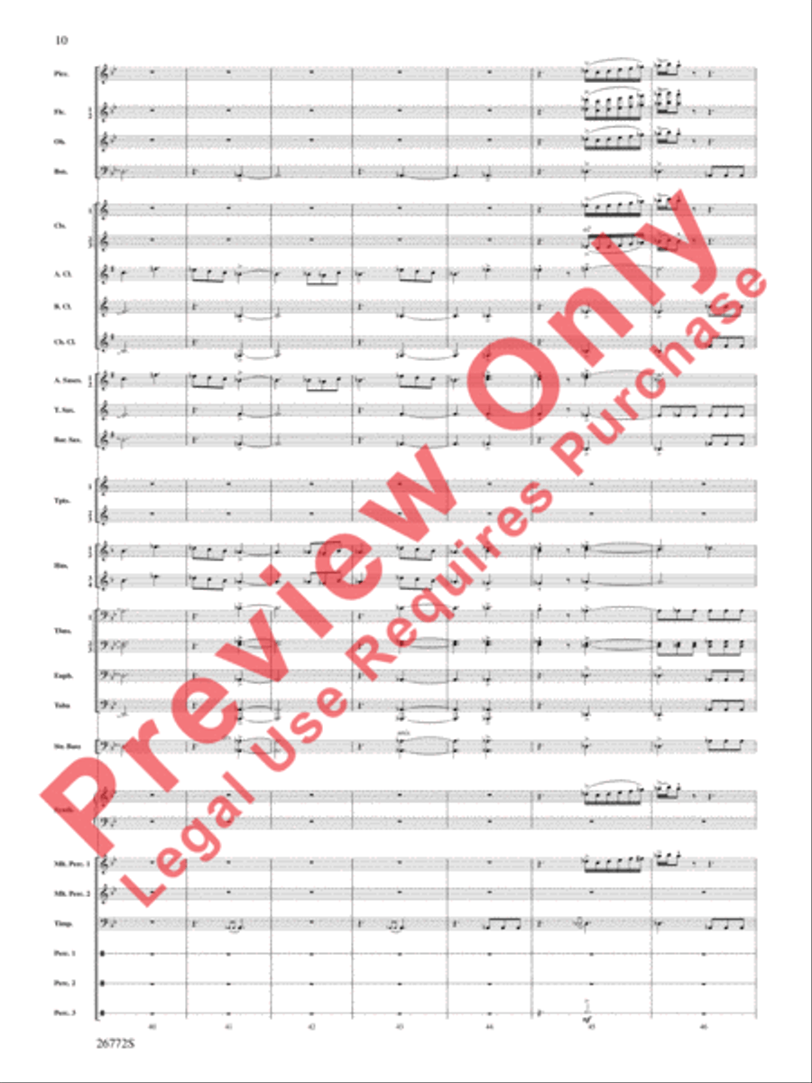 March: The Lion's Gate (Movement 1 from Sea to Sky) Concert Band scores gallery preview page 11