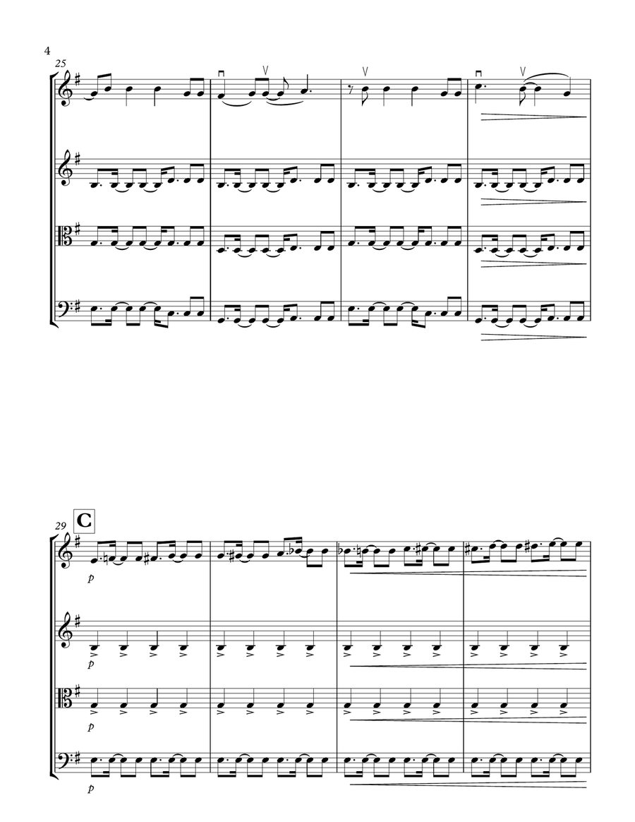 We Found Love String Quartet scores gallery preview page 4