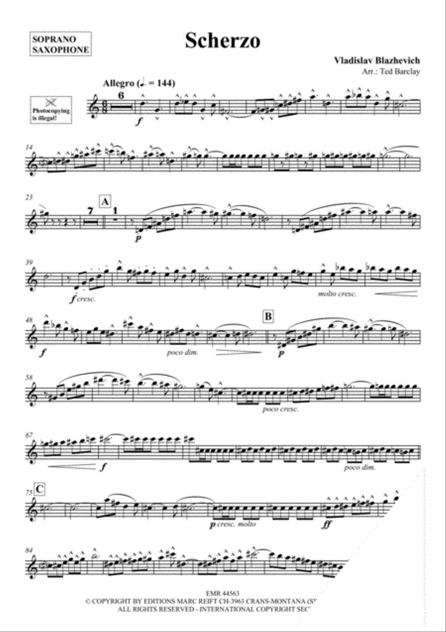 Scherzo Soprano Saxophone scores gallery preview page 3
