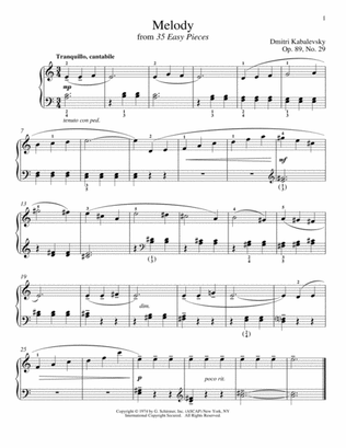 Melody, Op. 89, No. 29