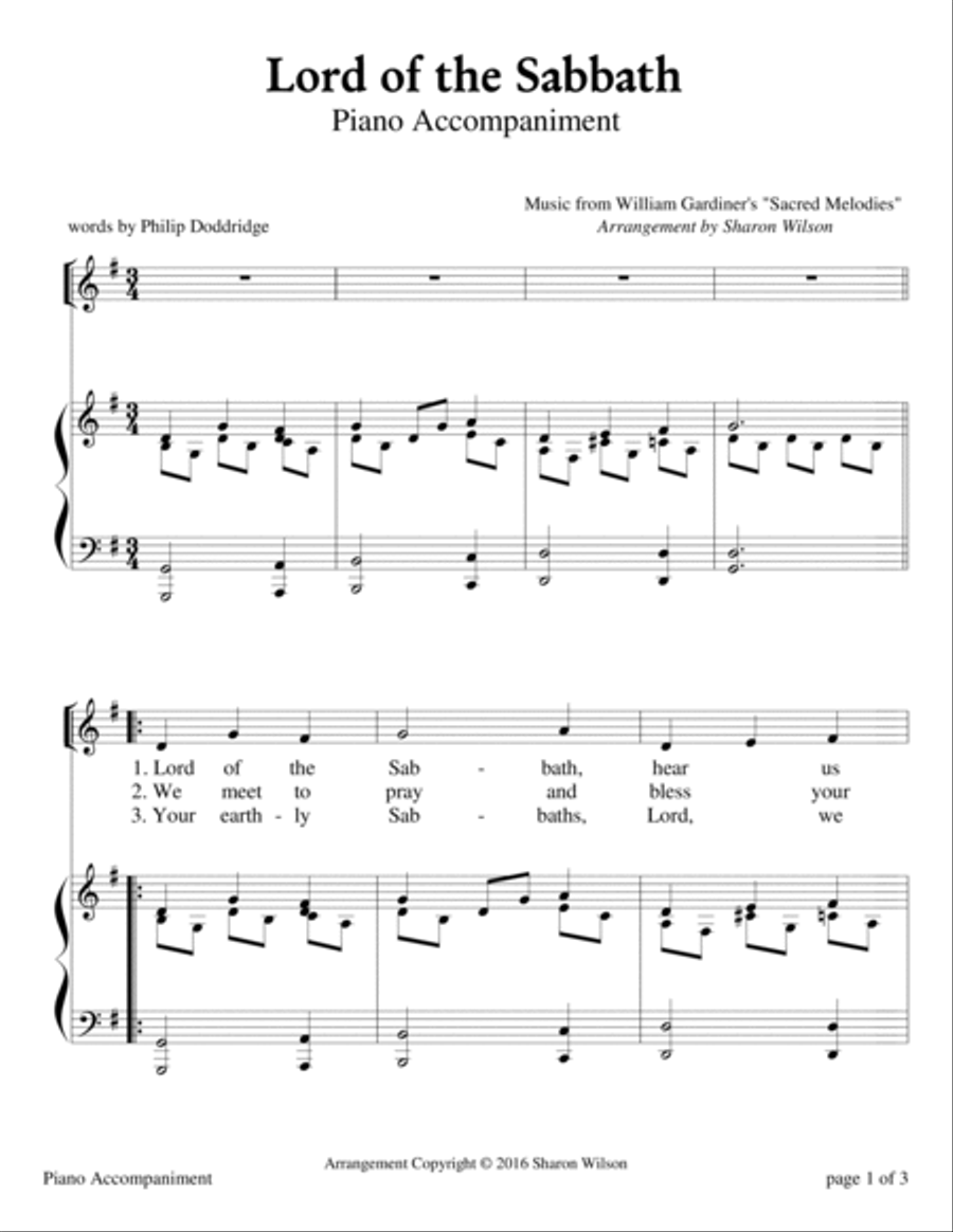 Lord of the Sabbath (Sabbath Celebration) High Voice scores gallery preview page 2