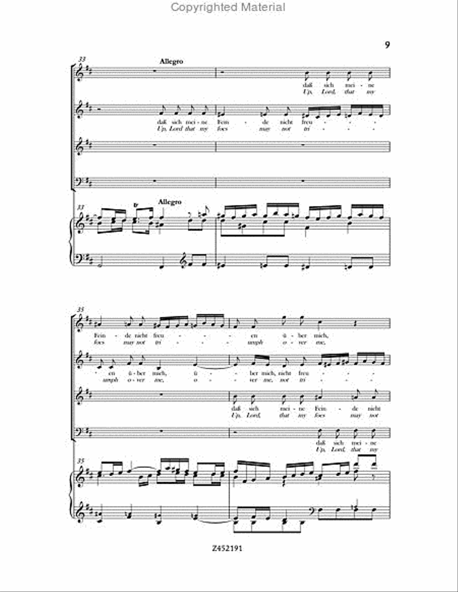 Nach dir, Herr, Verlanget Mich, BWV 150 Choir scores gallery preview page 9