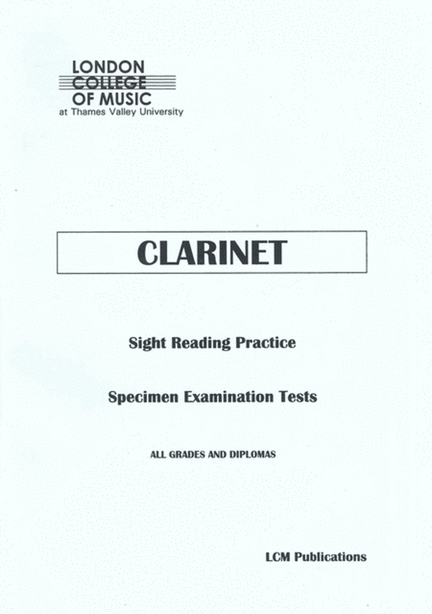 Lcm Clarinet Sight Reading Specimen Tests