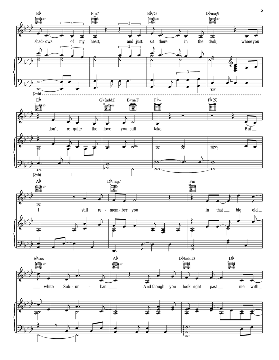 White Suburban Acoustic Guitar scores gallery preview page 5