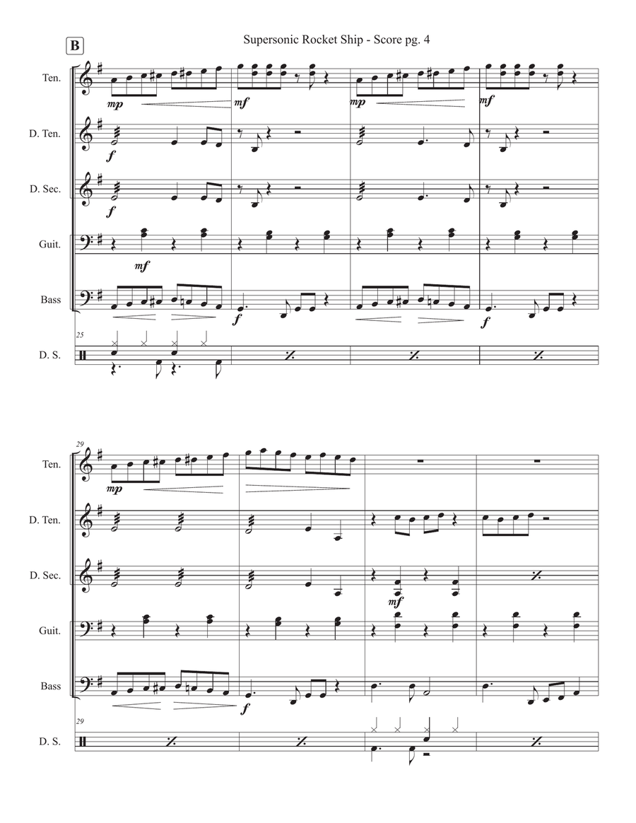 Supersonic Rocket Ship Supersonic Rocket Ship Percussion Ensemble scores gallery preview page 4