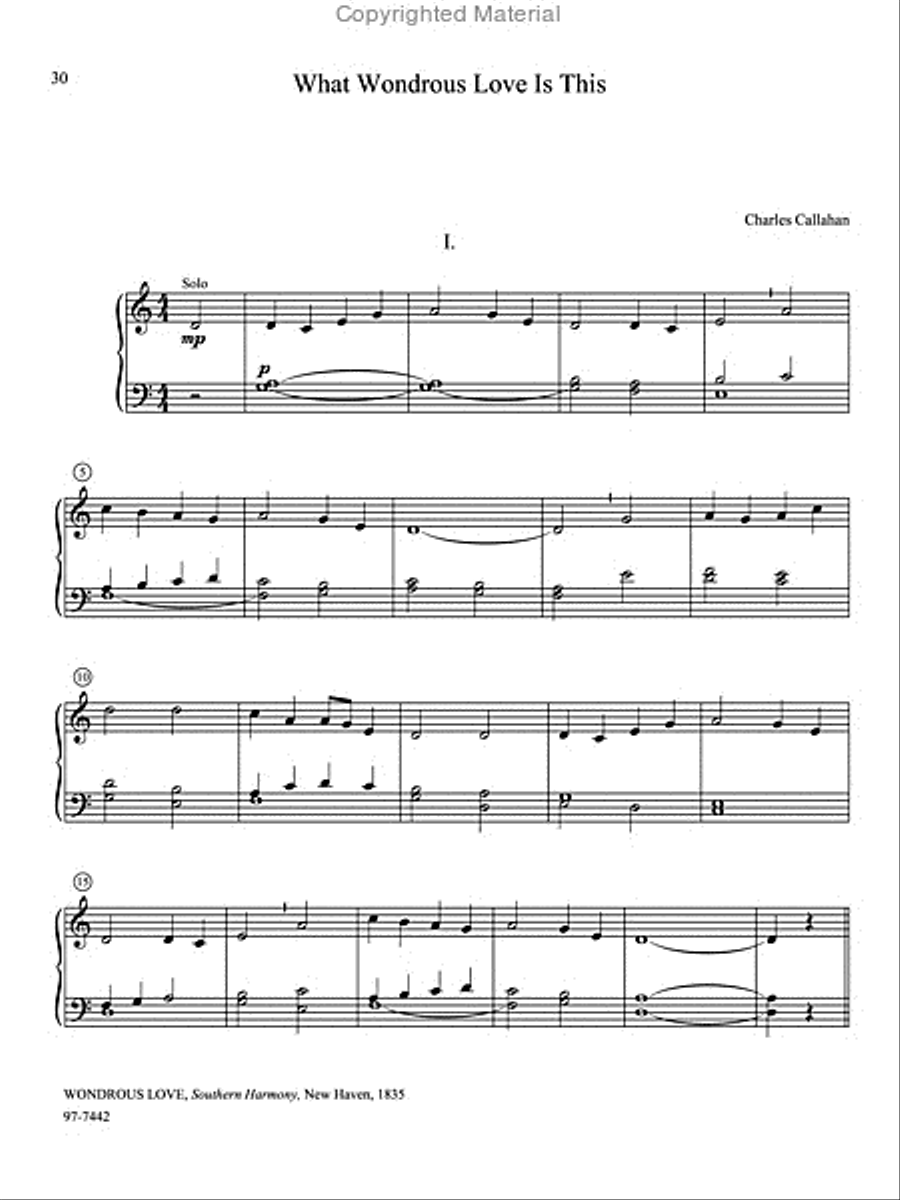 Variations on American Hymn Tunes for Keyboard Organ scores gallery preview page 17