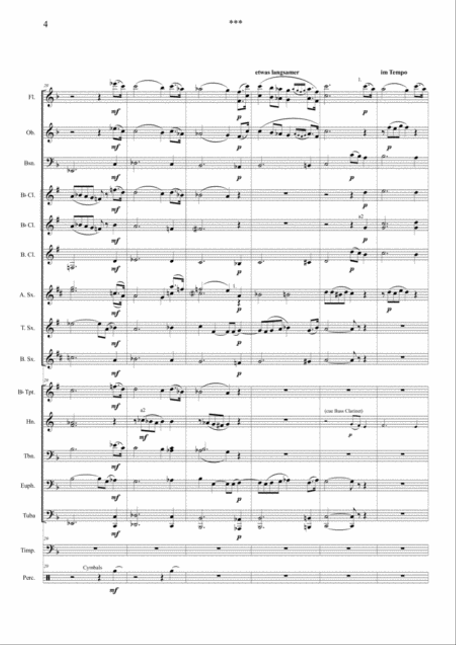 *** (UNTITLED) n. 30 from KINDERALBUM by Schumann - for Wind Band/Ensemble Concert Band scores gallery preview page 5