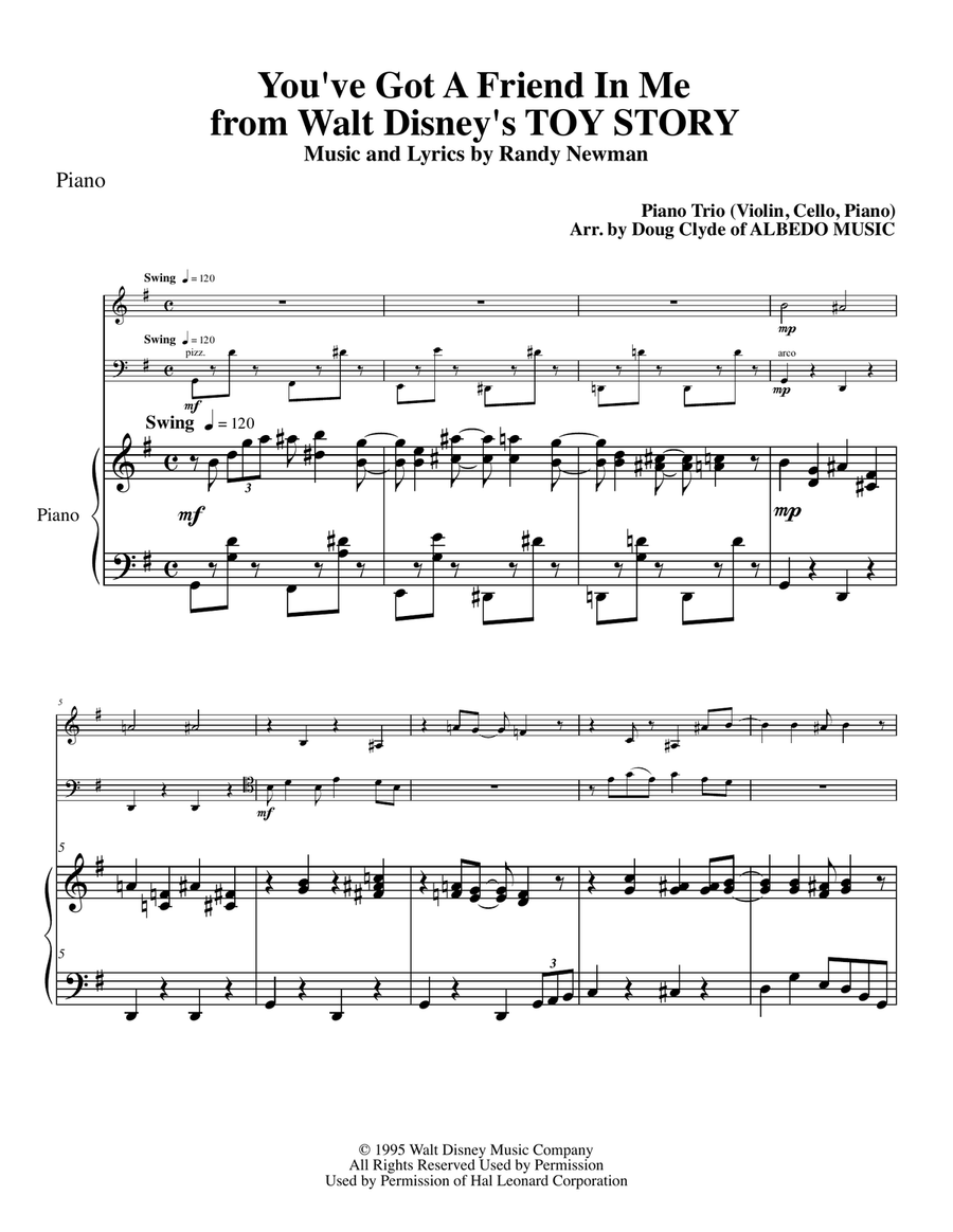 You've Got A Friend In Me Piano Trio scores gallery preview page 1