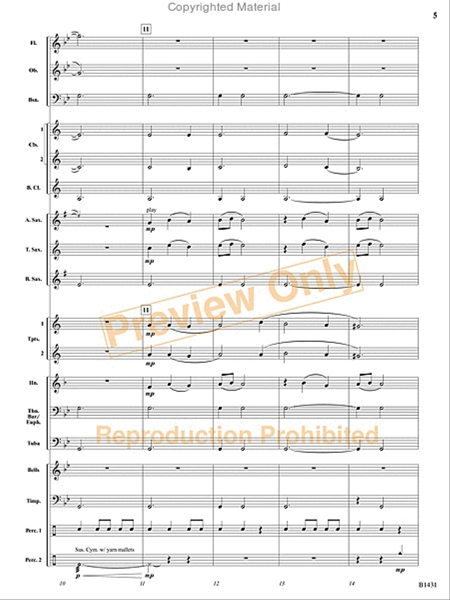 Fantasy on an Old English Melody Concert Band scores gallery preview page 4