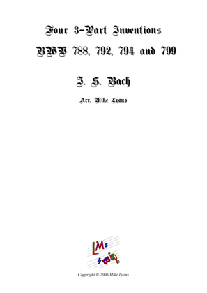 Book cover for Brass Quintet - Four 3-Part Inventions
